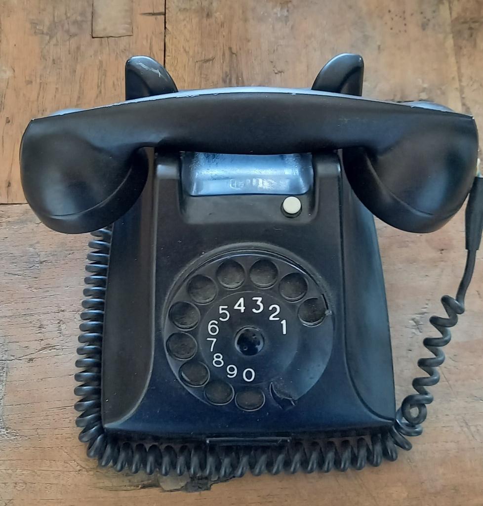 Bakelieten zwarte PTT telefoon, Antiek en Kunst, Ophalen of Verzenden