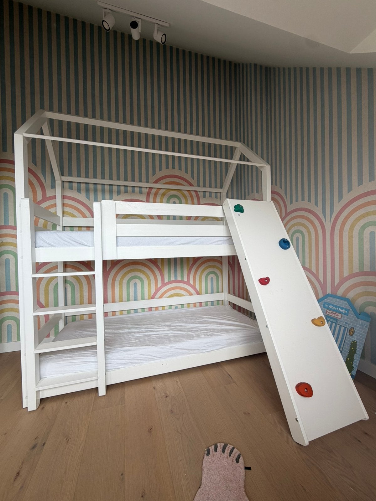 Super fijne halfhoogslaper Petit Puk George, Kinderen en Baby's, Ophalen, Hoogslaper of Stapelbed, 70 tot 85 cm, Zo goed als nieuw
