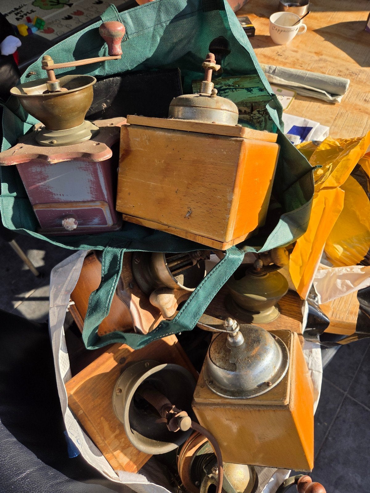 Partij oude koffiemolens - 1 koop, Ophalen