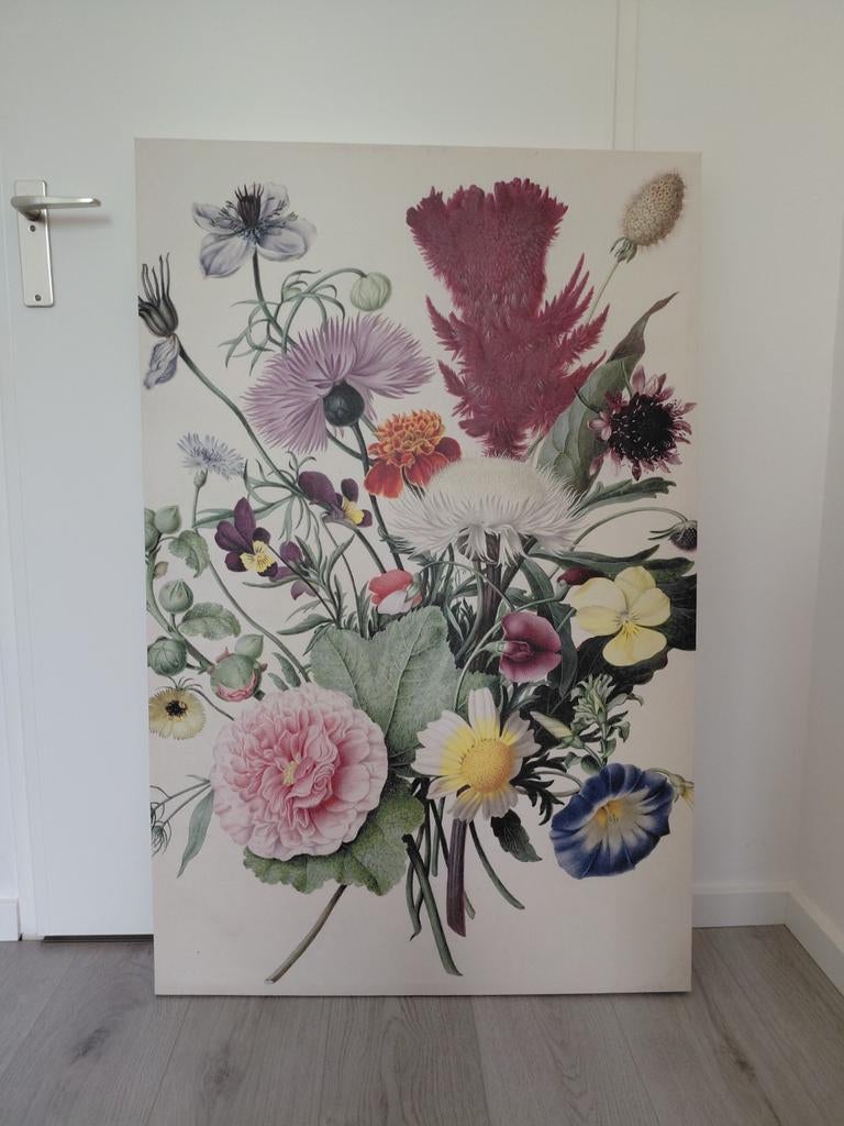 Canvas (foto)schilderij bloemen 115x75 cm, Huis en Inrichting, Woonaccessoires | Schilderijen, Tekeningen en Foto's, Ophalen, Gebruikt