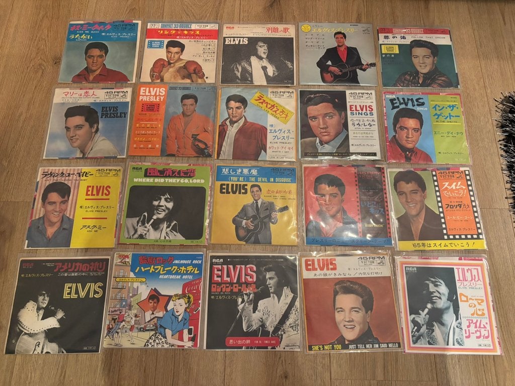 Grote verzameling Elvis vinyl singles (Japan!), Ophalen of Verzenden, Zo goed als nieuw, Pop