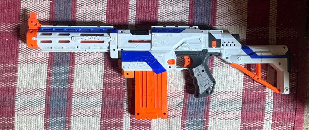 Nerf N-Strike Elite Retaliator Blaster, Ophalen of Verzenden, Zo goed als nieuw