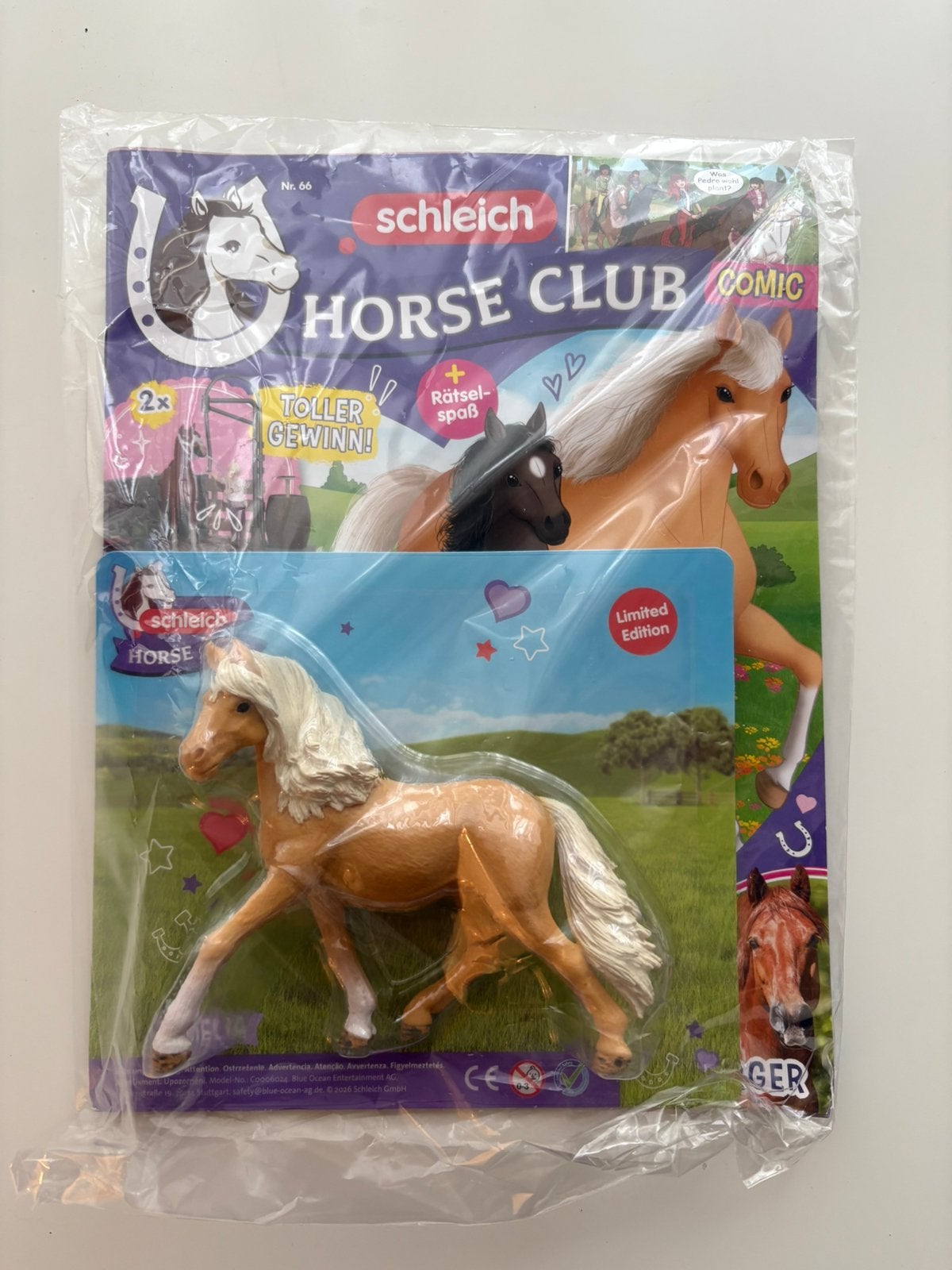 Schleich tijdschrift Amelia, Ophalen of Verzenden, Nieuw, Paard, Beeldje of Figuurtje