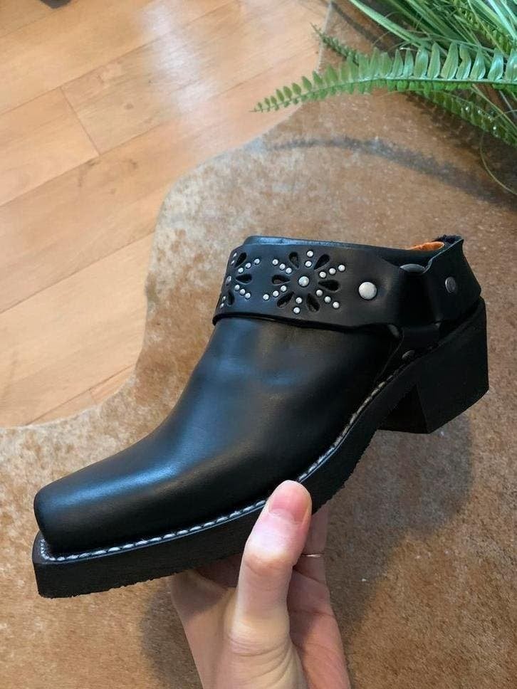 Frye klompen 36 37 western boots bikerboots klompen, -, Zwart, -, Nieuw