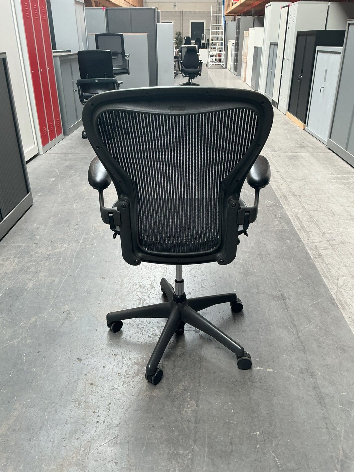 Herman Miller Aeron Bureaustoel | Type C | Graphite, Gebruikt, Overige kleuren, ., Ophalen of Verzenden