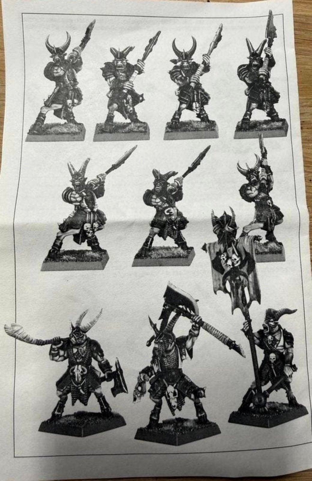 Warhammer TOW Beastmen 30x Bestigor Herd, Hobby en Vrije tijd, Wargaming, Ophalen of Verzenden, Zo goed als nieuw, Warhammer