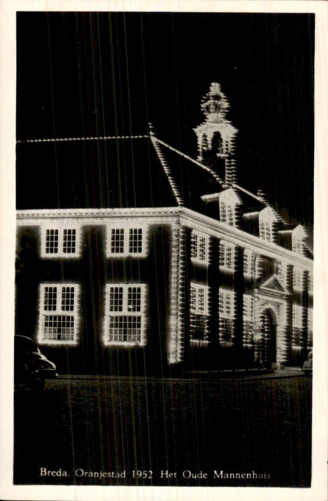 Breda - Het Oude Mannenhuis - Oranjestad 1952, Ophalen of Verzenden, 1940 tot 1960, Ongelopen, Noord-Brabant