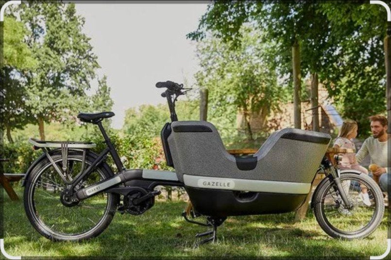 Gazelle Makki bakfiets met huif en oplader, Ophalen, Gebruikt, Gazelle, Elektrisch