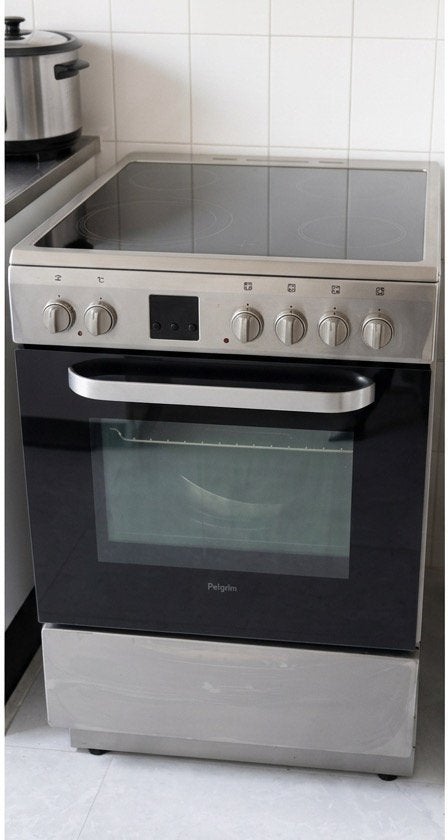 Pelgrim Vrijstaand Keramisch Fornuis met Oven, Ophalen, Gebruikt, 60 cm of meer, Keramisch