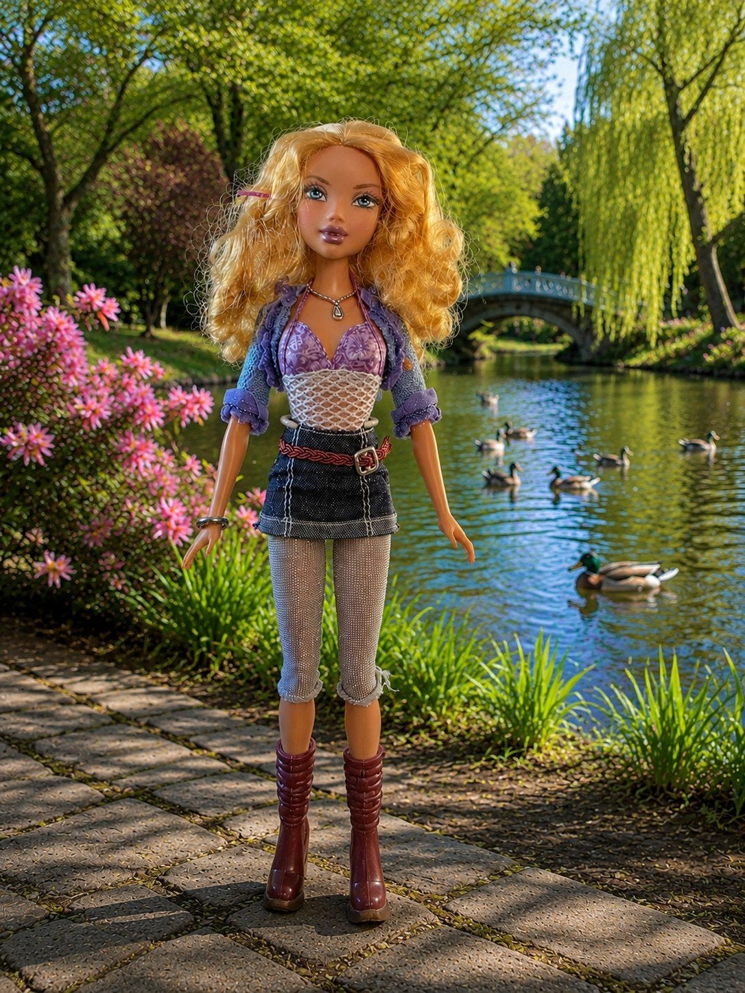 Barbie My Scene Cafe Chic Kennedy Doll Blonde Hair, Kinderen en Baby's, Speelgoed | Poppen, Ophalen, Zo goed als nieuw, Overige typen