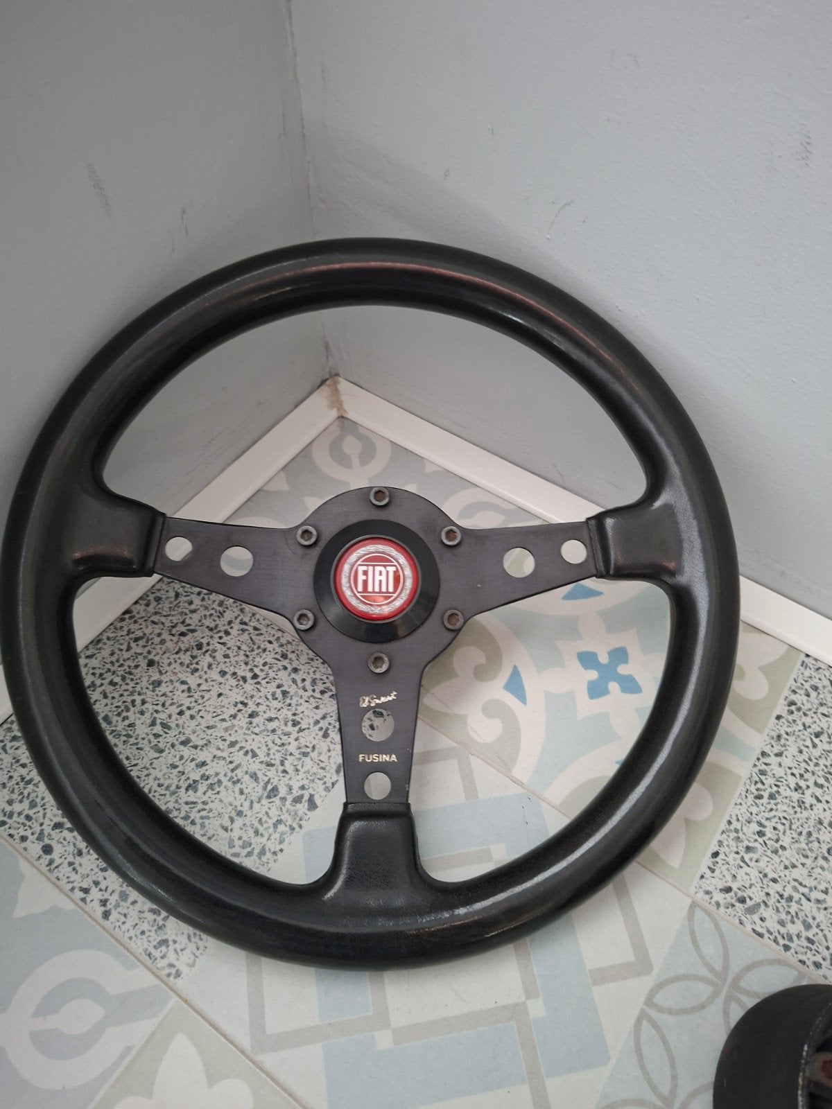 Fusina Ed Swart sportstuur jaren '70 Fiat Abarth 124 naaf, Auto-onderdelen, Ophalen, Gebruikt, Universele onderdelen