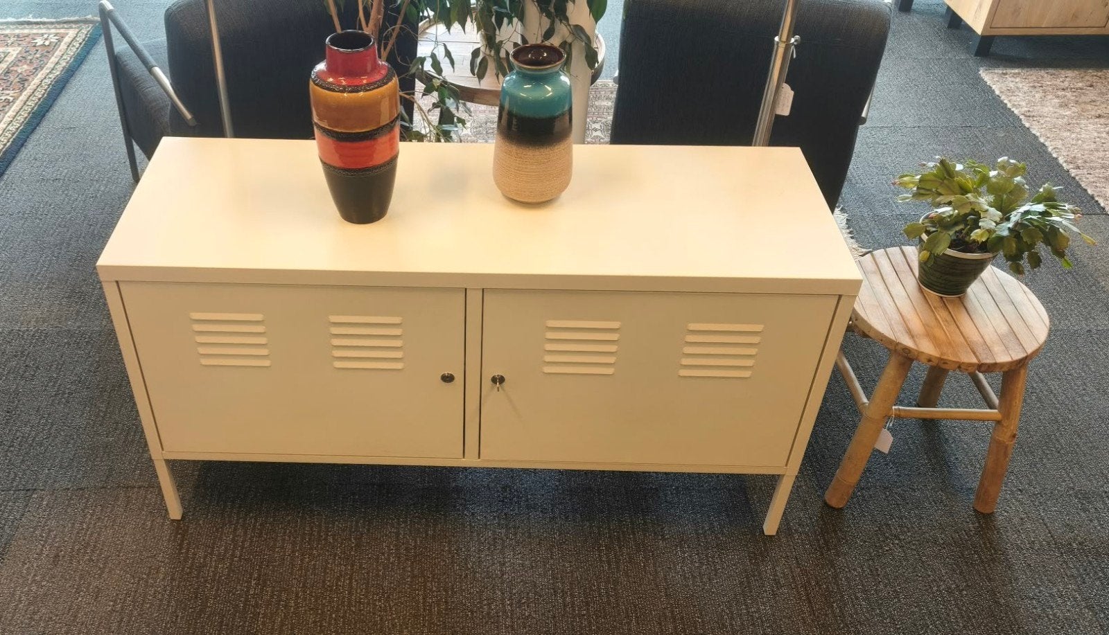 Ikea dressoir wit metalen kast Ikea lockerkast, Ophalen, 100 tot 150 cm, Vintagemodernretro, Minder dan 100 cm