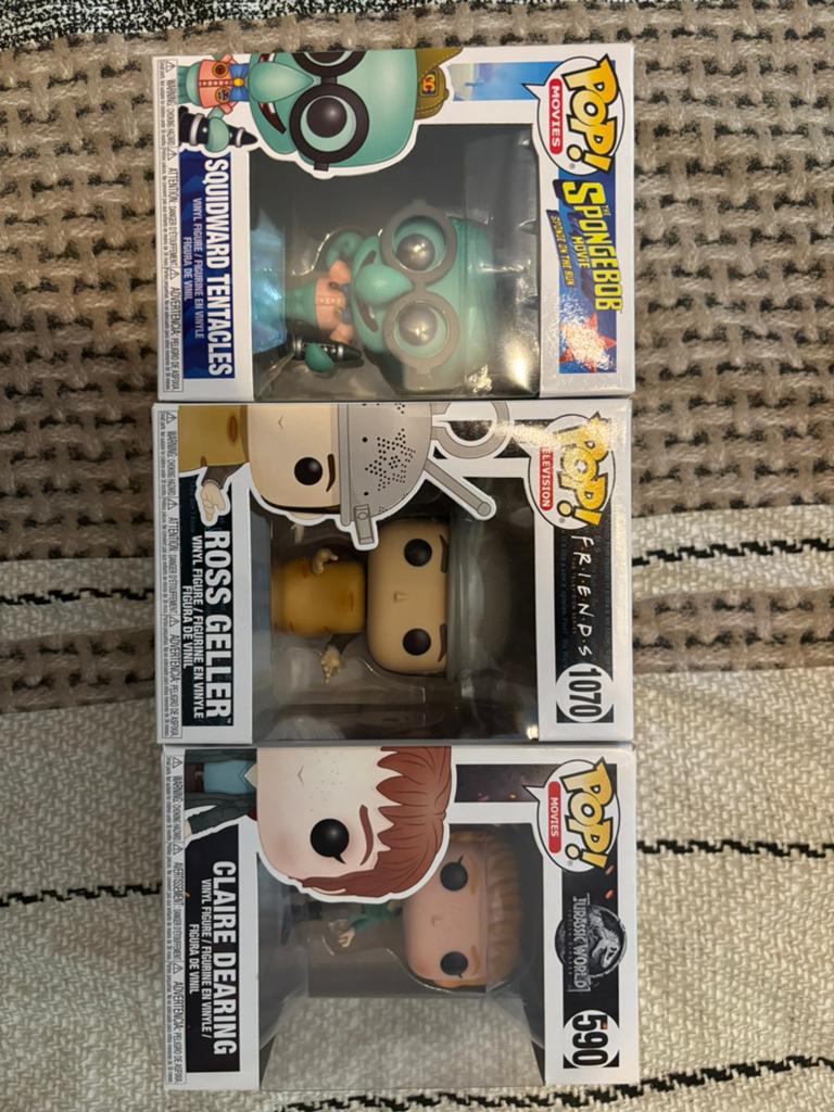 Funko Pop! Set: Squidward, Ross Geller, Claire Dearing, Ophalen of Verzenden, Nieuw, Jongen of Meisje