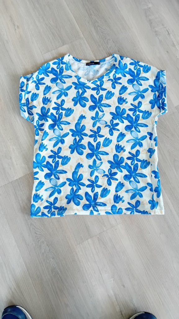FOS Amsterdam T-shirt, Maat 38/40 (M), Blauw, FOS Amsterdam, Ophalen of Verzenden