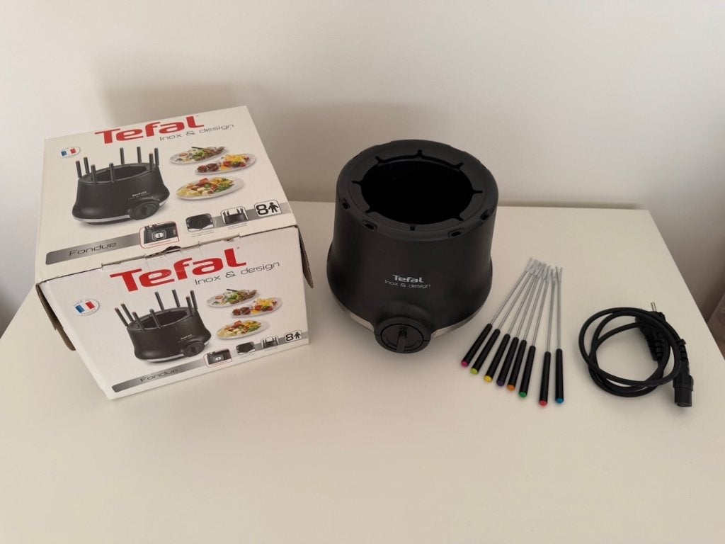 Tefal Fondue Inox & Design (8 personen), Ophalen of Verzenden, Zo goed als nieuw, Elektrisch, Fondueset