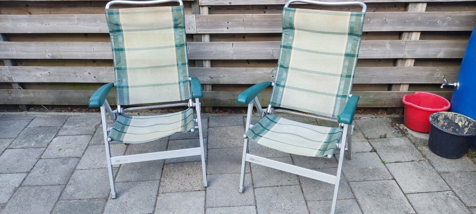 2 aluminium klapstoelen, Ophalen, Aluminium