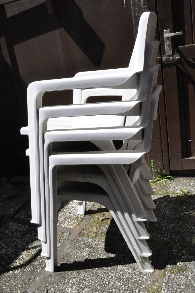 Tuinstoelen, Ophalen, Gebruikt, Kunststof, Stapelbaar