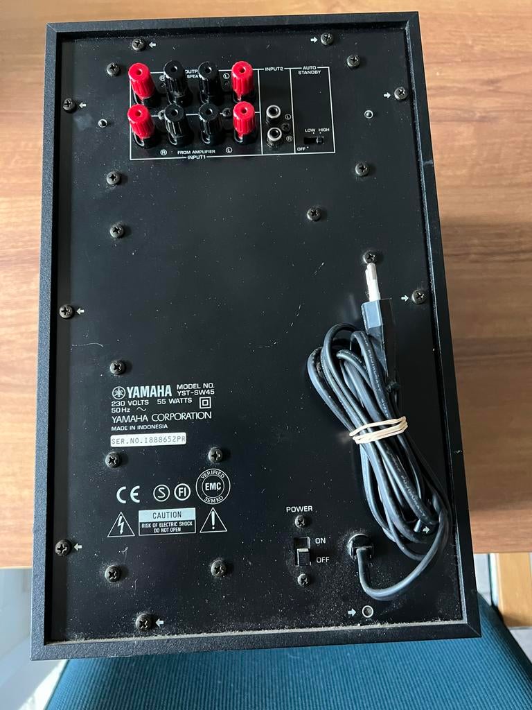Yamaha YST-SW45 Subwoofer - 55 Watt, Overige merken, Gebruikt, Subwoofer, Ophalen of Verzenden