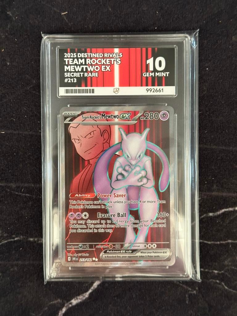 Pokémon Team Rocket’s Mewtwo EX #213 2025 ACE 10, Ophalen of Verzenden, Nieuw