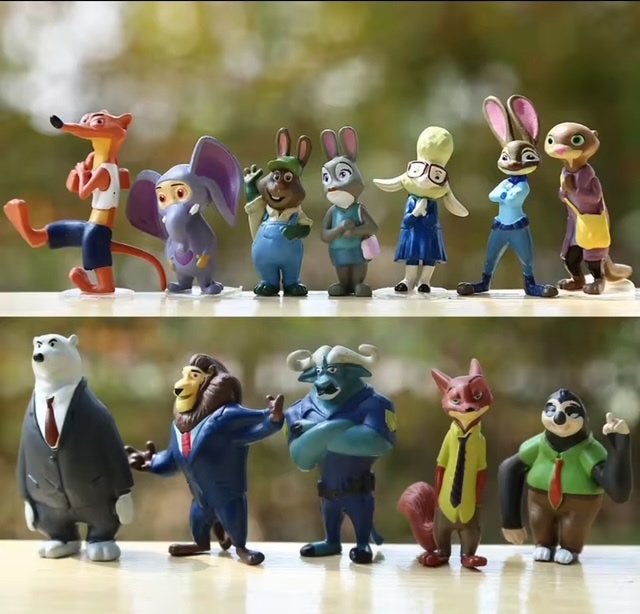 Nieuwe set met 12 Zootopia / Zootropolis poppetjes / figuren, Ophalen of Verzenden, Nieuw