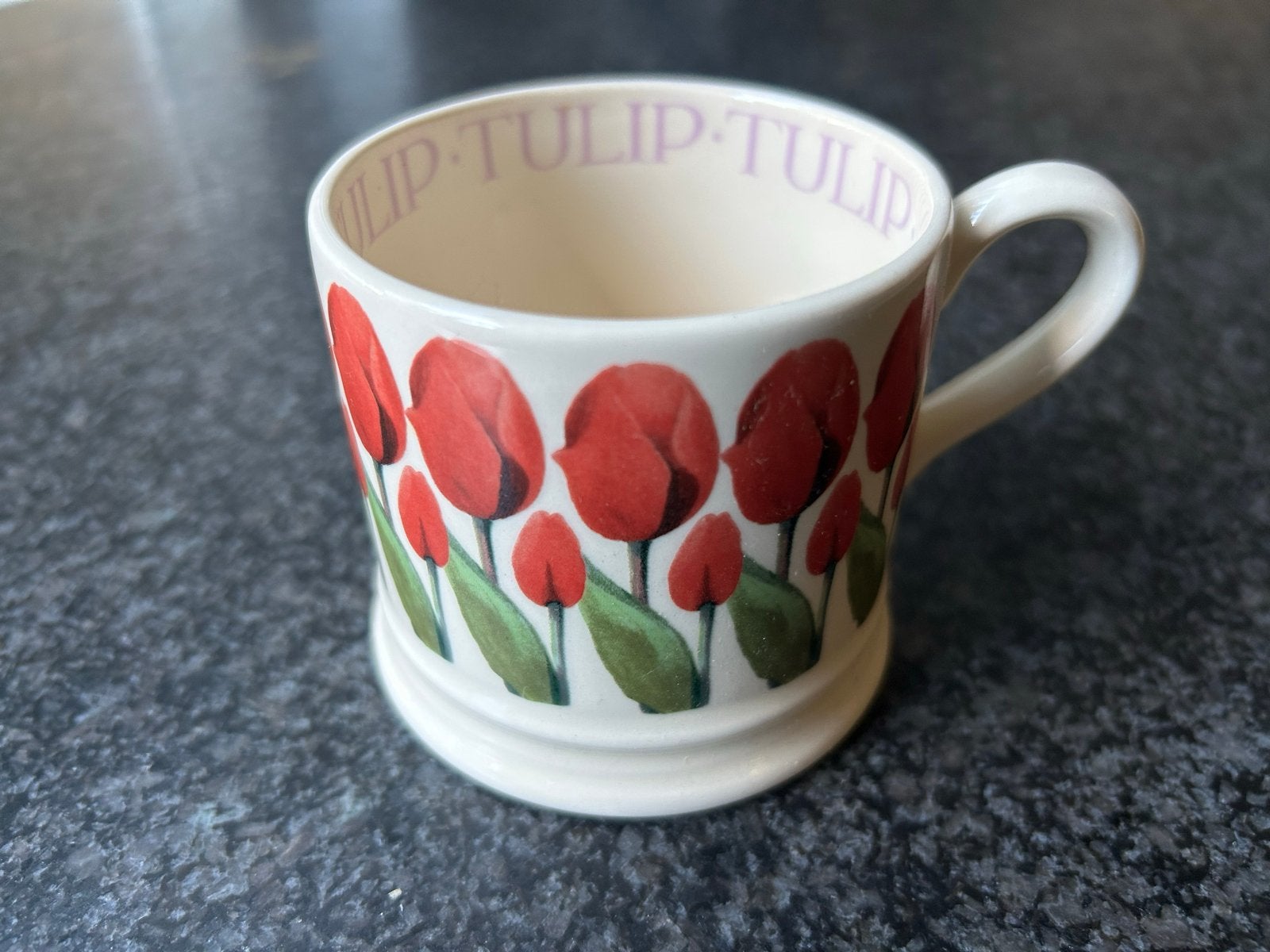 Emma Bridgewater kleine mok - Tulp design, Zo goed als nieuw, Emma Bridgewater, Aardewerk, Mok