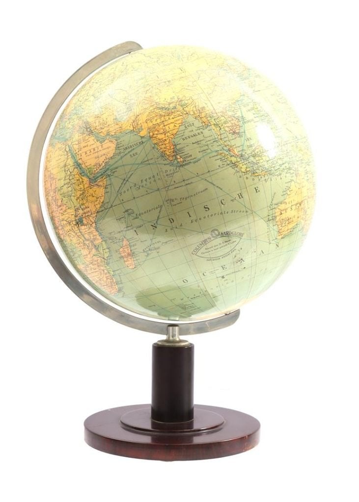 Columbus Globe Dr. R Neuse C Luther, Rikkers RWA, h. 50 cm., Huis en Inrichting, Ophalen of Verzenden, Educatief, Antieke wereldbol