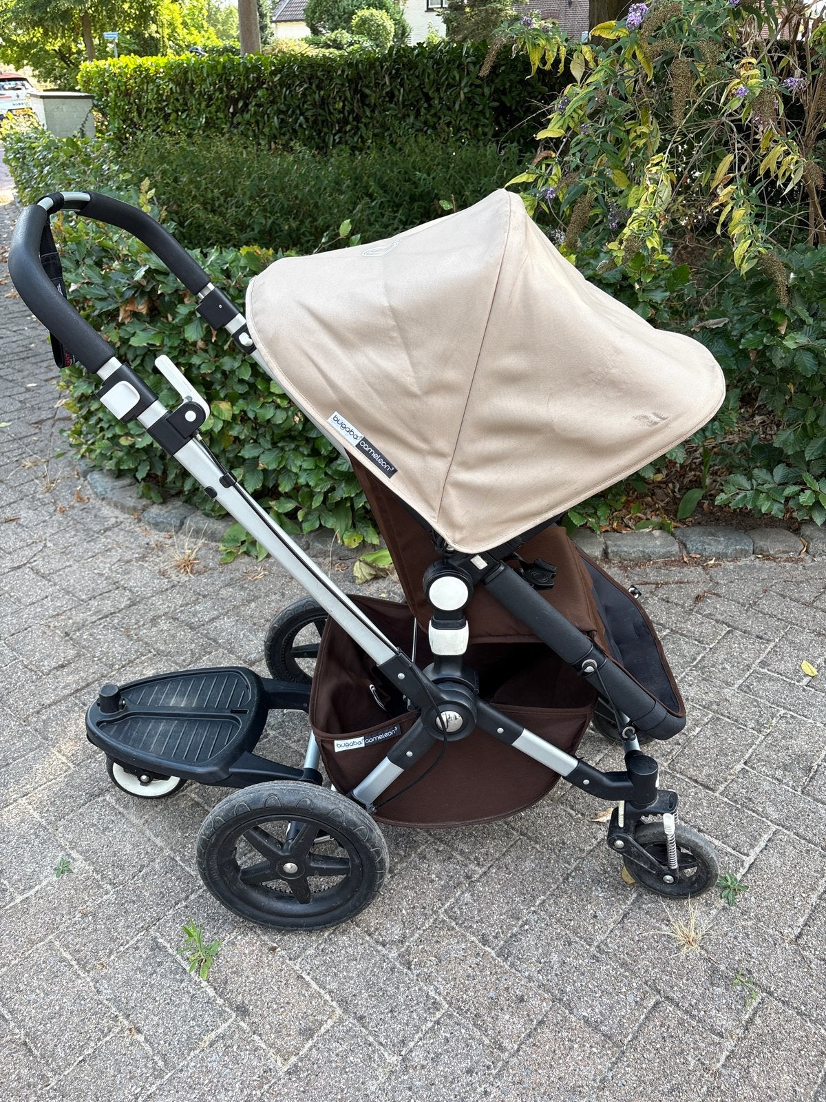 Bugaboo Cameleon 3 kinderwagen met meerijdplankje, Kinderen en Baby's, Kinderwagens en Combinaties, Gebruikt, Bugaboo, Verstelbare duwstang