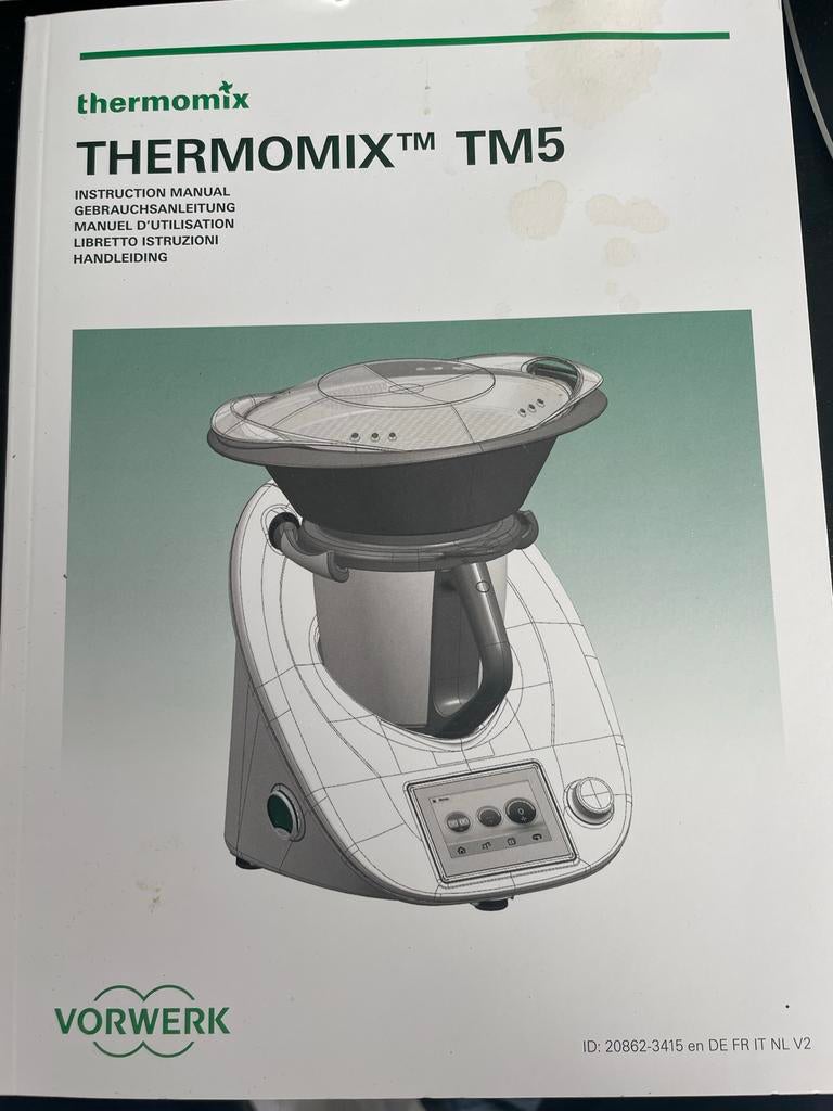 Thermomix TM5 Handleiding - Instructieboek, Ophalen of Verzenden, Zo goed als nieuw