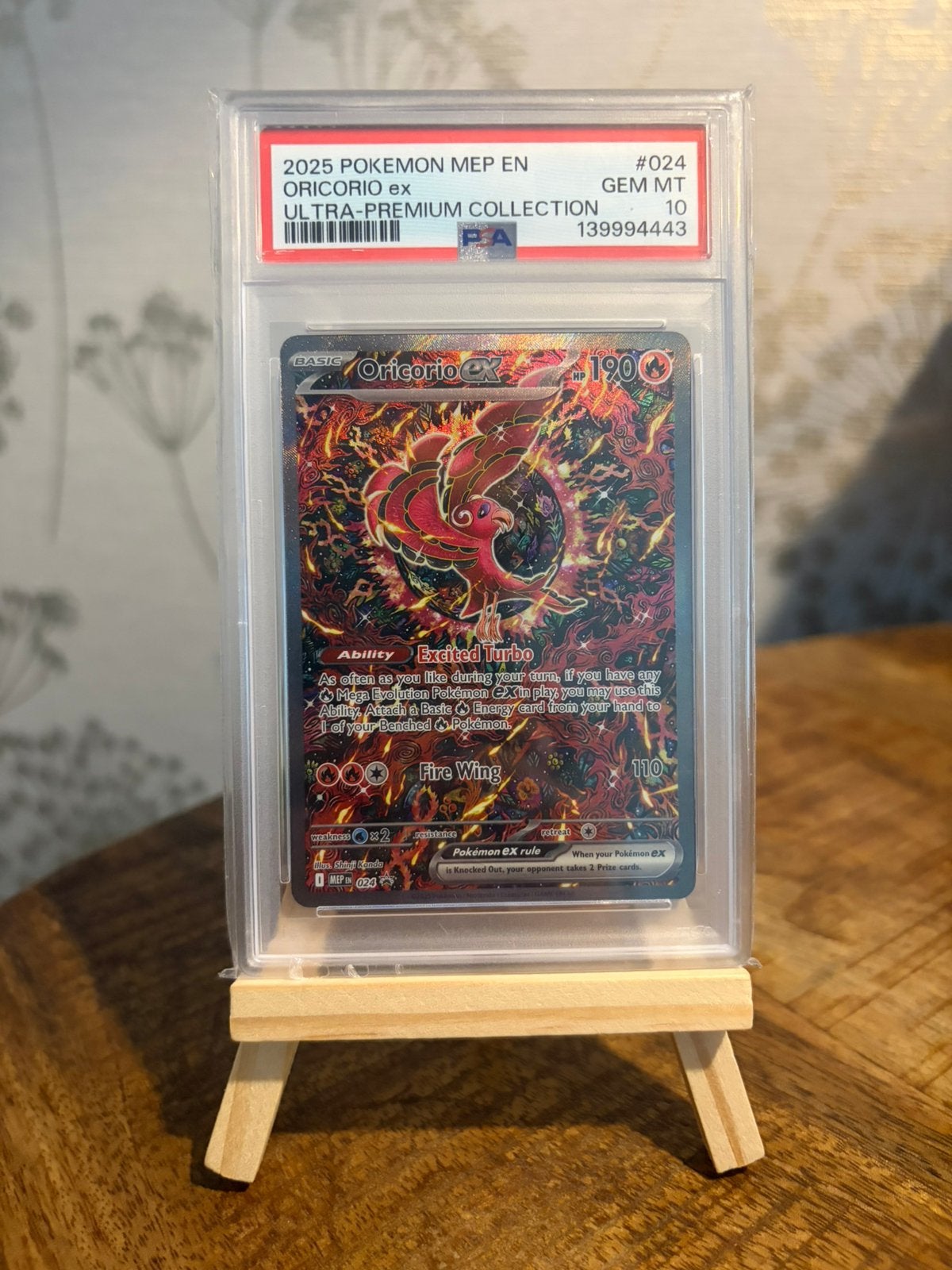 Pokemon TCG - Oricorio EX #24 PSA 10 (UPC Promo), Ophalen of Verzenden, Nieuw, Losse kaart, Foil