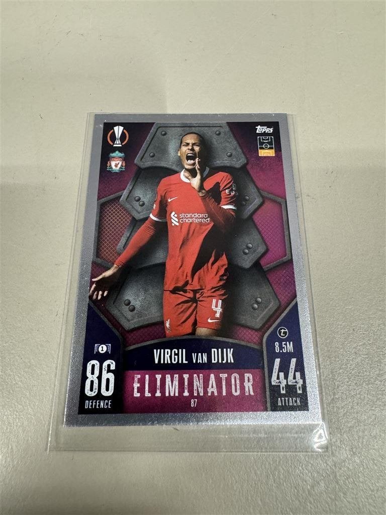 topps - Virgil Van Dijk Liverpool Eliminator, Ophalen of Verzenden, Zo goed als nieuw, Sticker