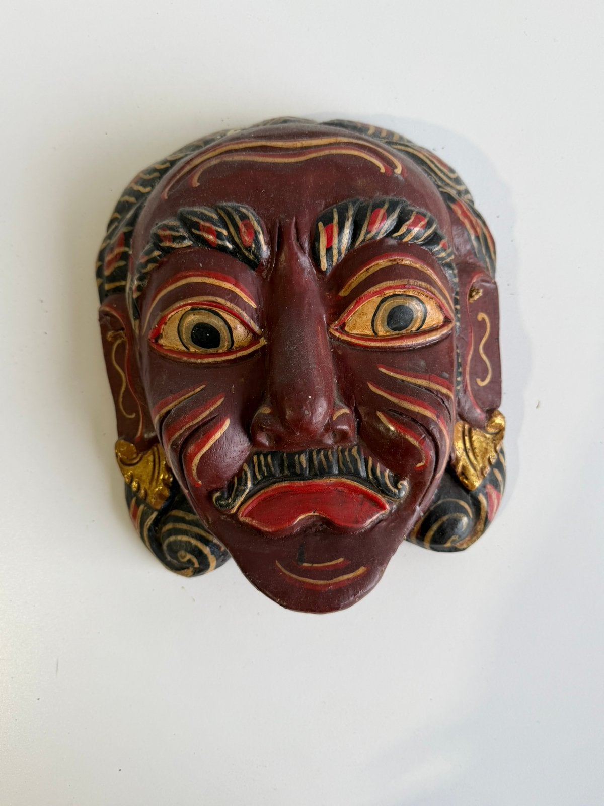 Traditioneel Javaans houten Topeng wandmasker, Ophalen of Verzenden
