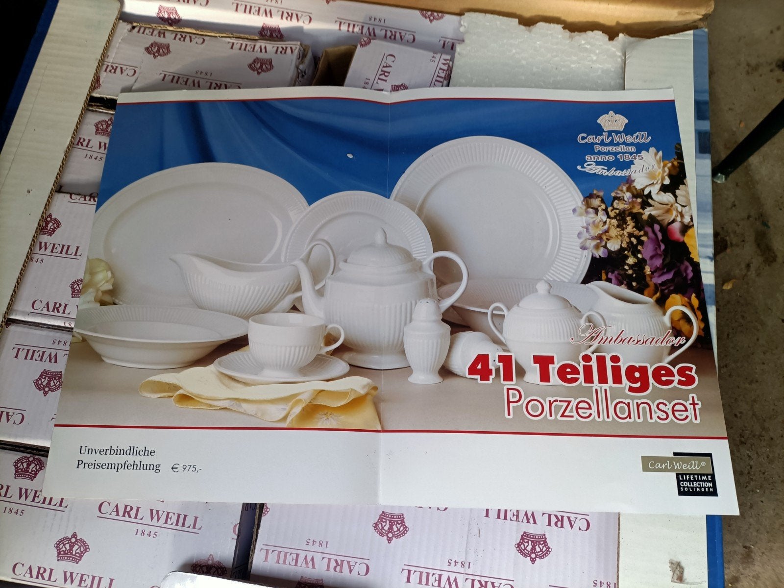 Carl Weill Porseleinen Servies Set - 41 Delig, Ophalen, Overige merken, Nieuw, Porselein