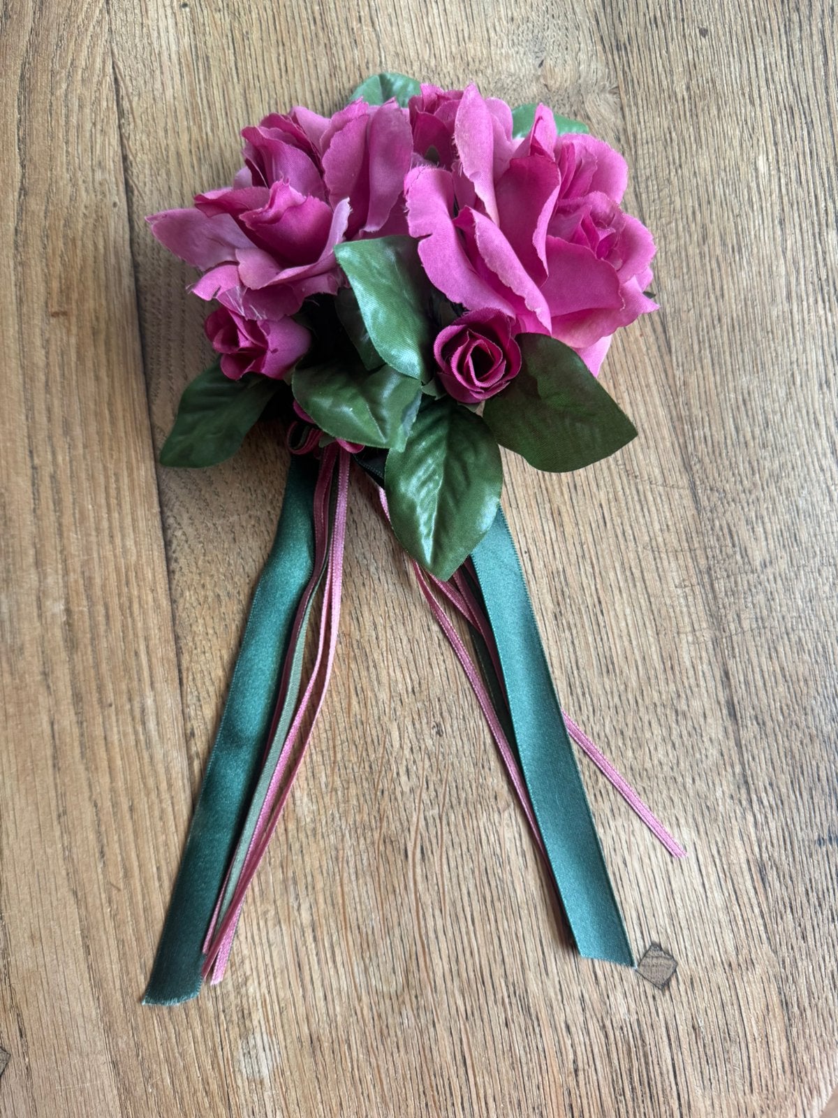 Vintage kunstbloem kaarsring/kaarsenring/kandelaarmanchet, Ophalen of Verzenden, Roze