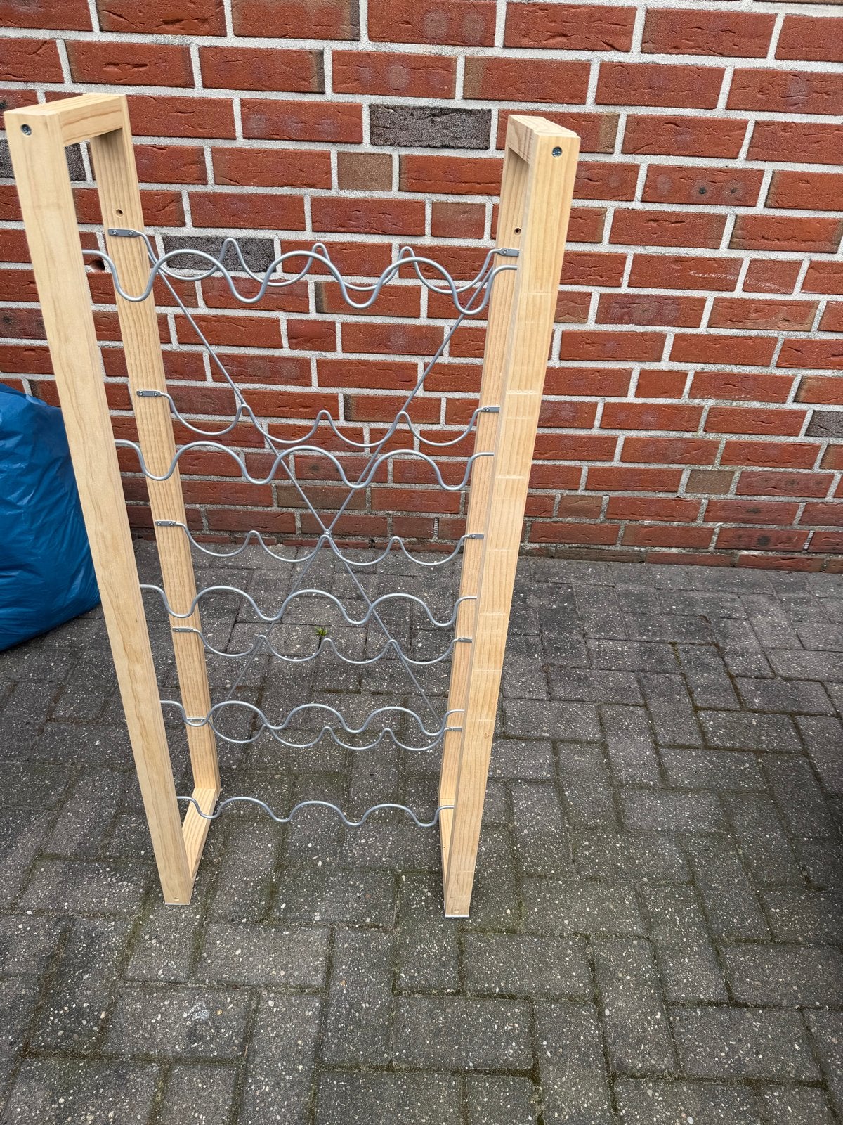 Houten wijnrek voor 25 flessen, Ophalen, Gebruikt, 25 flessen of meer, 75 – 100