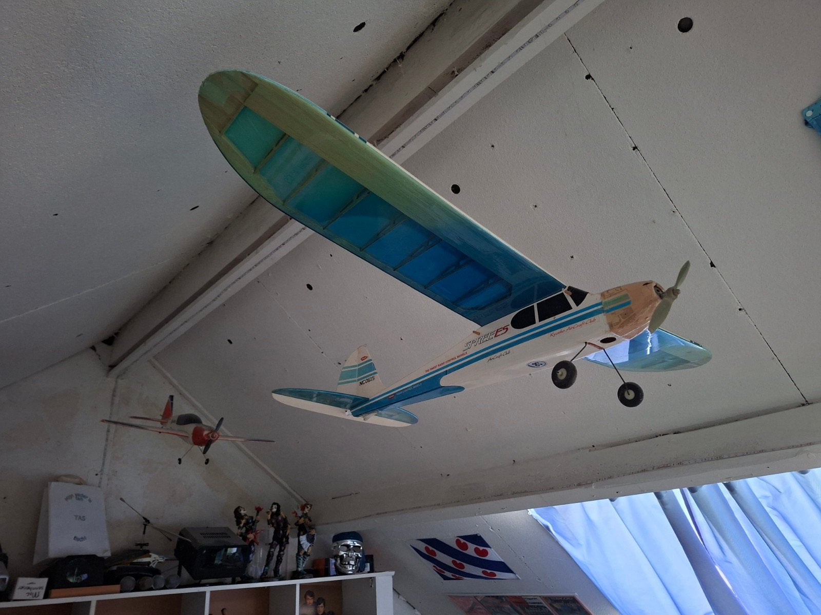 Kyosho Spree ES RC Vliegtuig - Vintage Modelvliegtuig, Hobby en Vrije tijd, Modelbouw | Radiografisch | Vliegtuigen, Ophalen