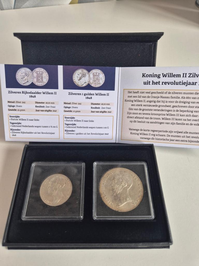 Zilver uit het Revolutiejaar 1848, Postzegels en Munten, Munten | Nederland, 1 gulden, Setje, Zilver, Ophalen of Verzenden