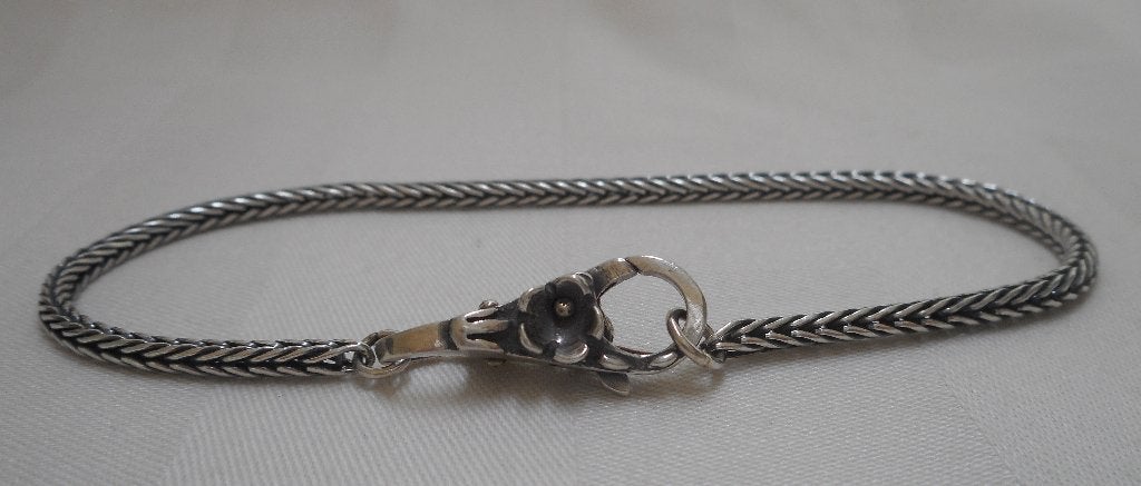 Zilveren trollbeads armband met slot nr.1652, Sieraden, Tassen en Uiterlijk, Verzenden, Zo goed als nieuw, Zilver, Zilver