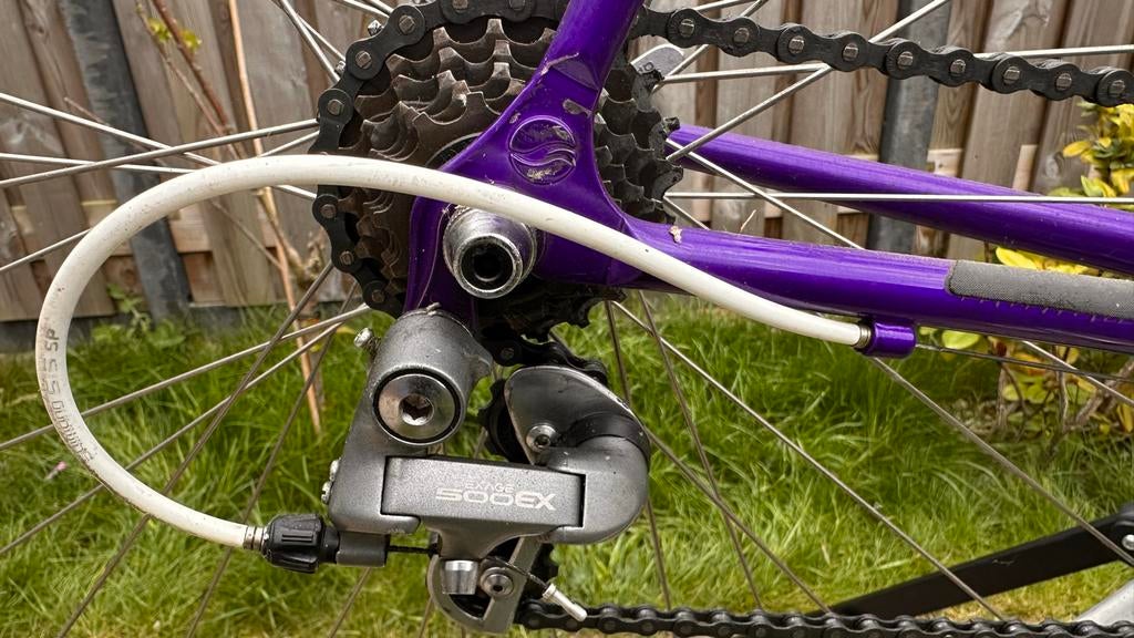 Giant Oldschool Fietshelm Paars Metallic - Maat M/L, Ophalen of Verzenden, Zo goed als nieuw, L, Heer of Dame