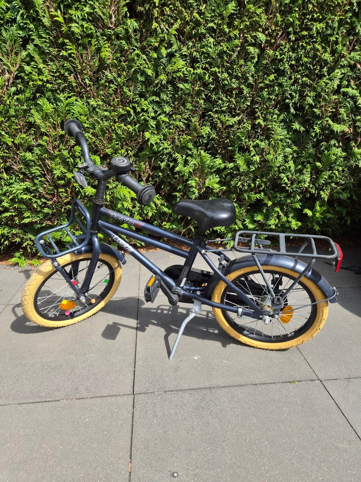 Loekie Pick-Up kinderfiets 16 inch incl. zijwieltjes, Ophalen, Terugtraprem, Zijwieltjes, Loekie