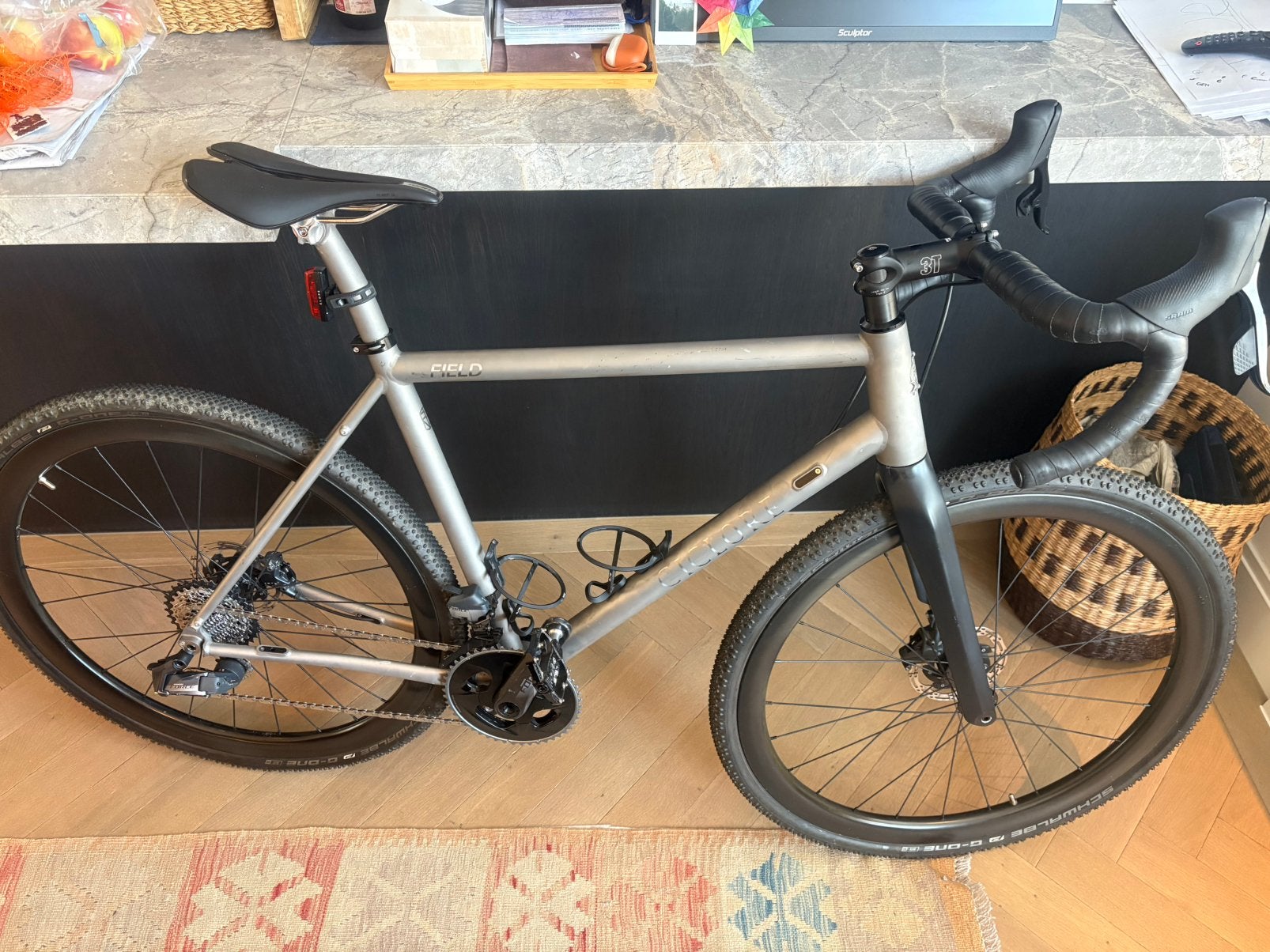 56cm Titanium Gravel Bike SRAM AXS Force, Fietsen en Brommers, Gebruikt, Heren, Meer dan 20 versnellingen, 53 tot 57 cm