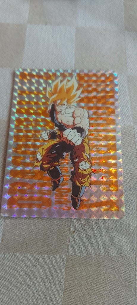 dragonball z kaart glitter Goku Super Saiyan Namek, Ophalen of Verzenden, Zo goed als nieuw, Losse kaart