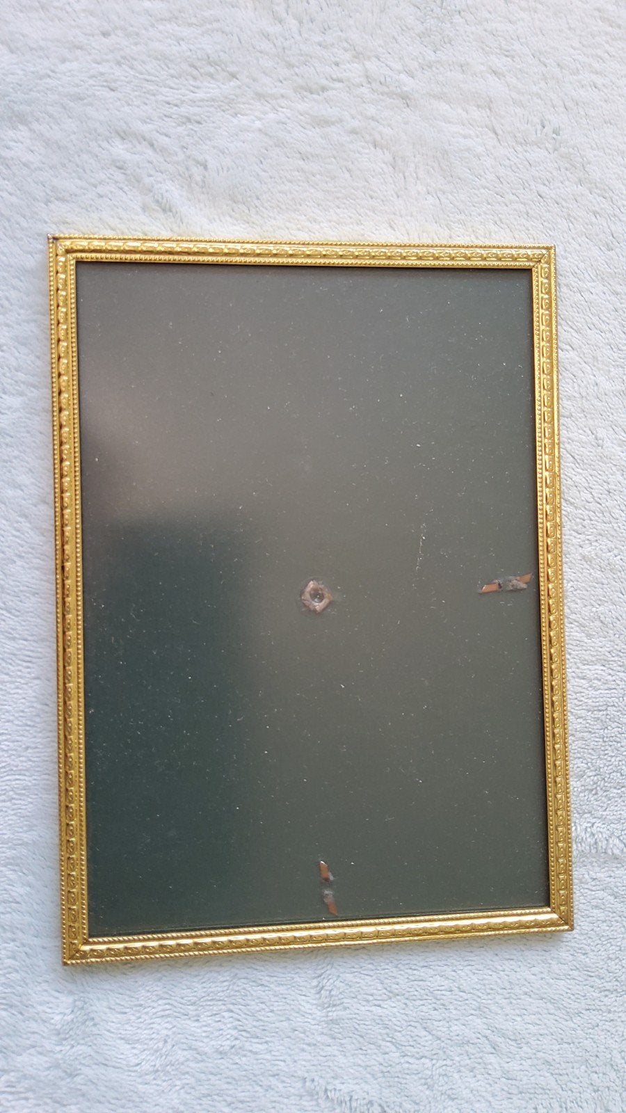 Oud retro goud kleurige fotolijstje mat glas gemerkt Jyden., Ophalen of Verzenden