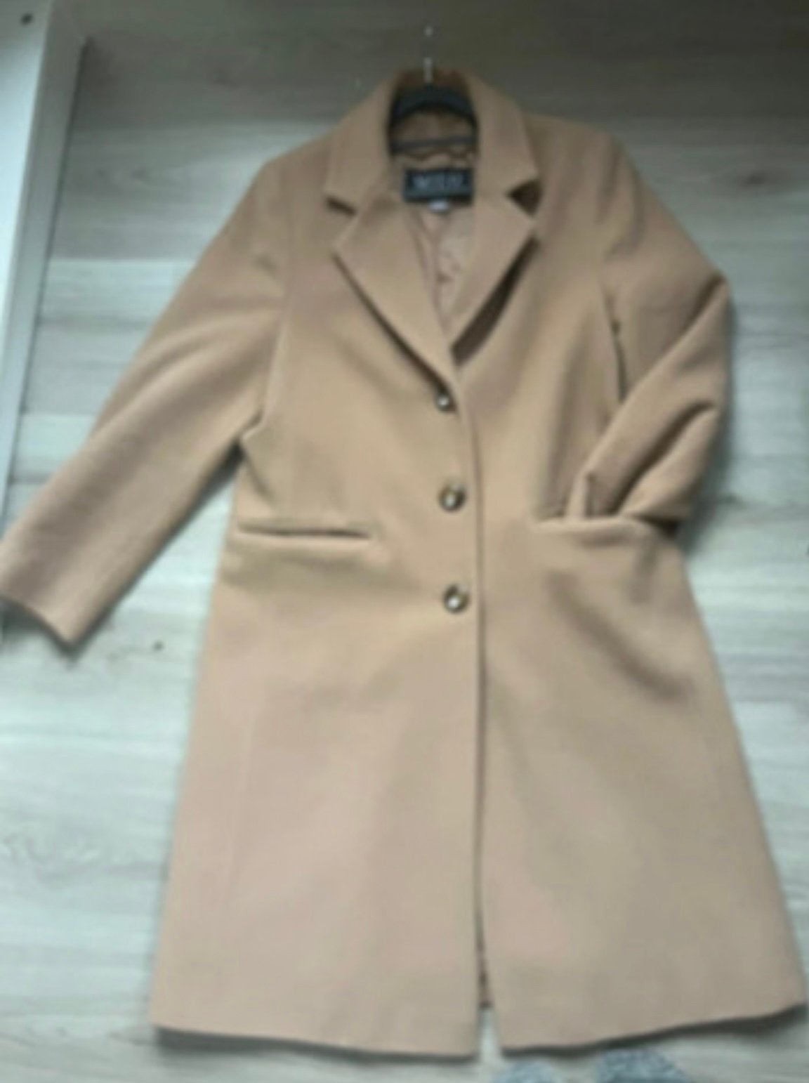 Wollen (kashmier) dames jas, Ophalen of Verzenden, Zo goed als nieuw, Maat 38/40 (M), Beige