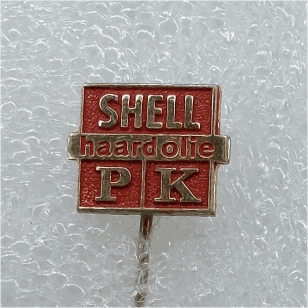 SP0625 Speldje Shell haardolie P K rood, Verzamelen, Ophalen of Verzenden, Gebruikt, Overige onderwerpen