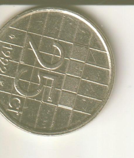 25 cent 1992 nederland, Postzegels en Munten, Munten | Nederland, Verzenden, Koningin Beatrix, 25 cent