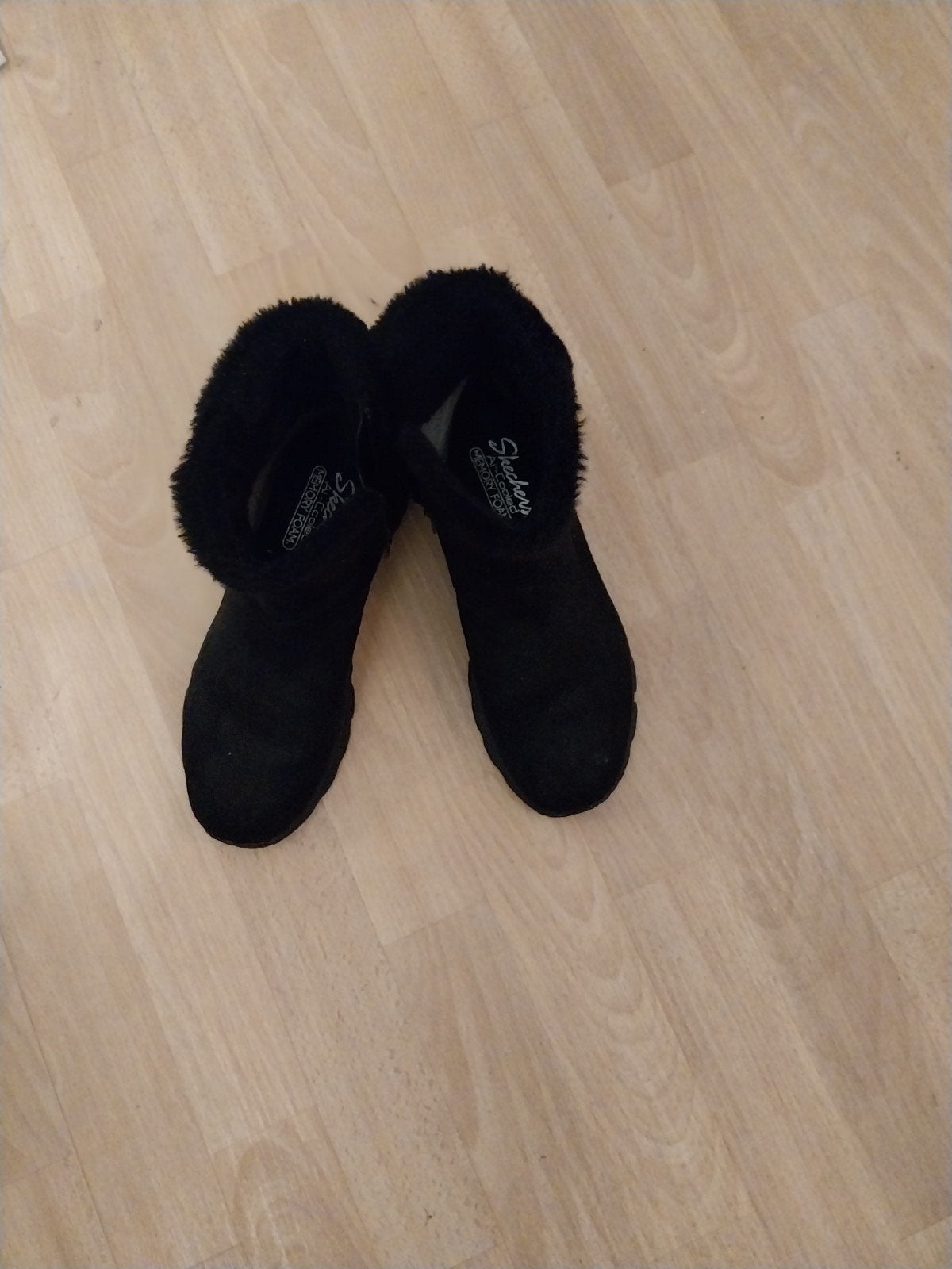 Skechers zwarte enkellaarzen met bontvoering, maat 40, Skechers, Zwart, Lage of Enkellaarzen, Ophalen of Verzenden