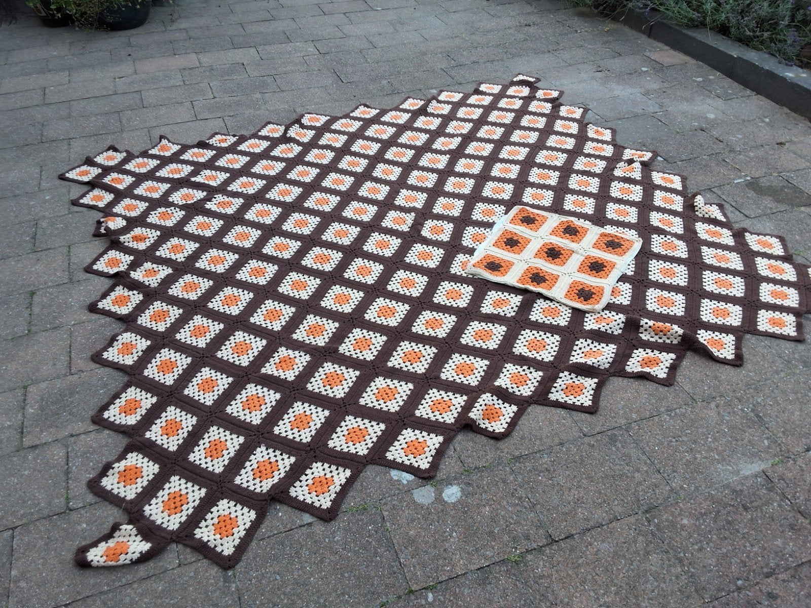 Vintage gehaakte sprei, Huis en Inrichting, Slaapkamer | Beddengoed, Ophalen of Verzenden, Tweepersoons, Overige typen
