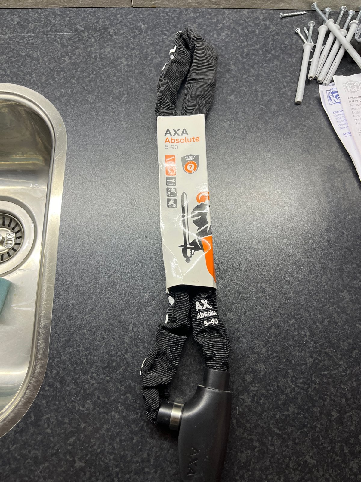 AXA Absolute 5-90 Kettingslot - Nieuw, Ophalen of Verzenden, Nieuw, Kettingslot