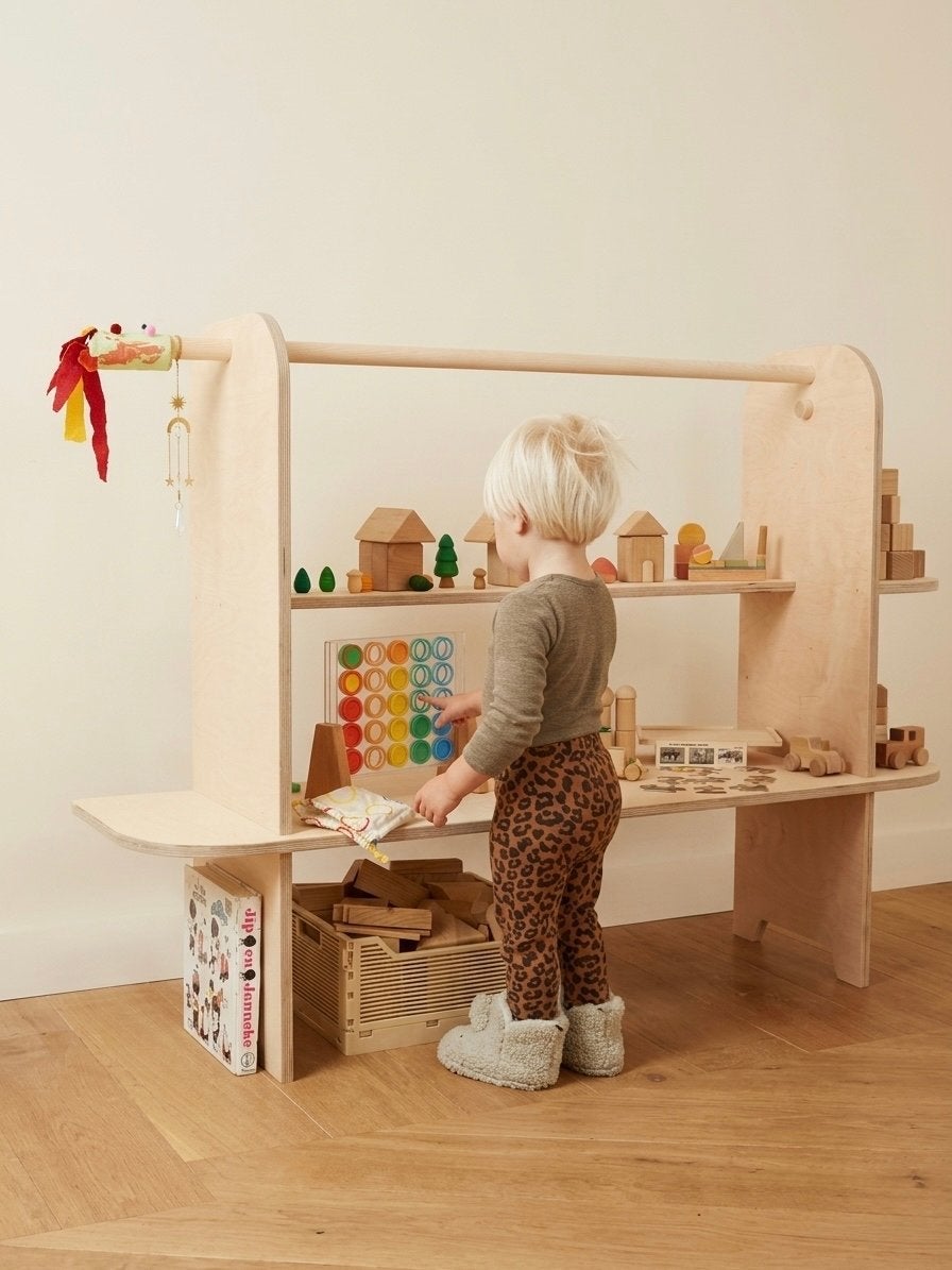 Handgemaakte Montessori Speelkast - Berken Multiplex, Ophalen of Verzenden, Nieuw, Kast