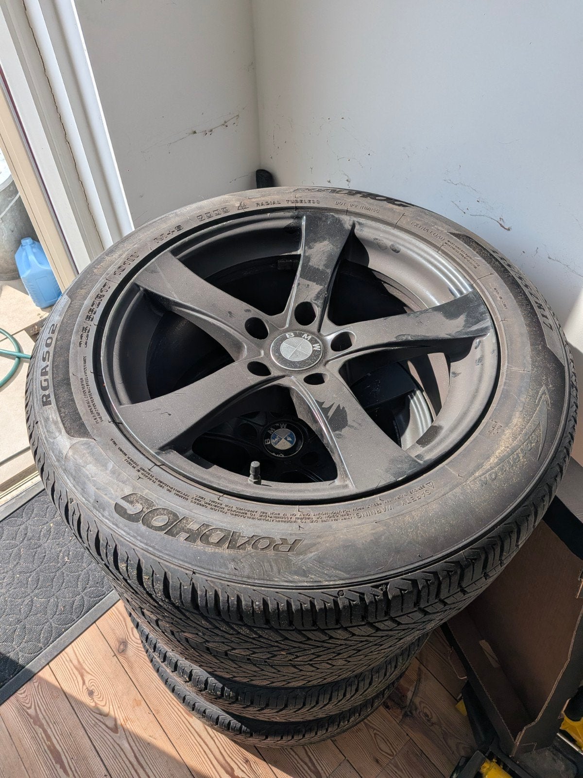 Nette set 17" velgen BMW E61 E60 met winterbanden +-5,5 mm, Ophalen